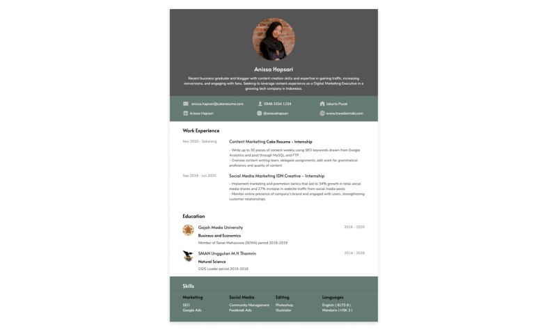 Detail Contoh Cv Part Time Mahasiswa Nomer 41