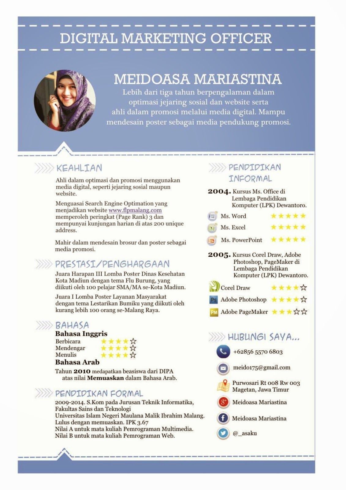 Detail Contoh Cv Part Time Mahasiswa Nomer 9