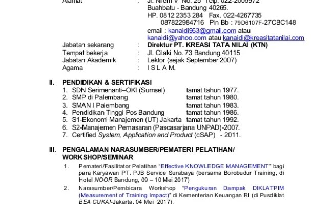 Detail Contoh Cv Pemateri Nomer 37