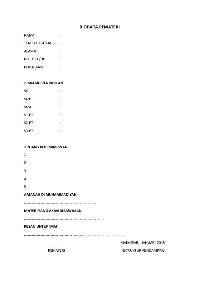 Detail Contoh Cv Pemateri Nomer 6