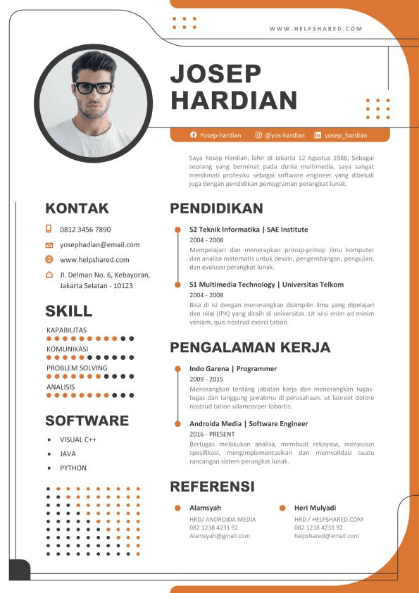 Detail Contoh Cv Programmer Nomer 28