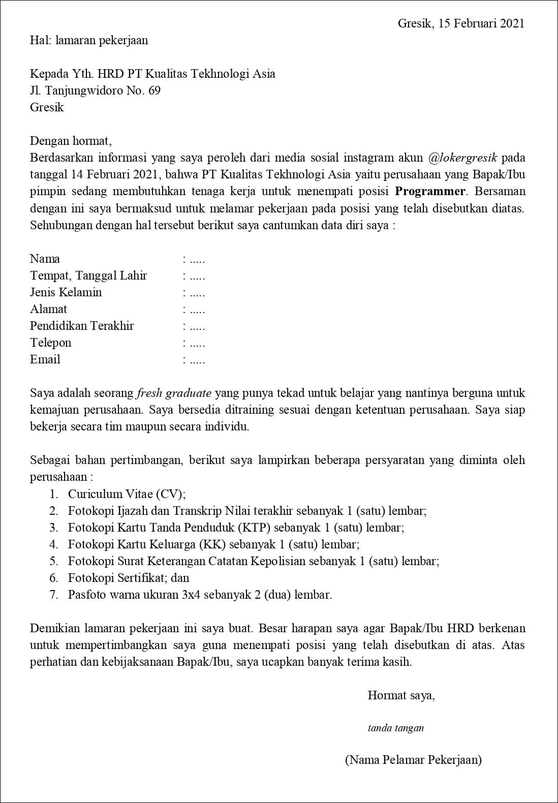 Detail Contoh Cv Programmer Nomer 38