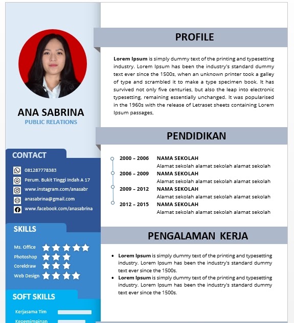 Detail Contoh Cv Public Relations Nomer 19