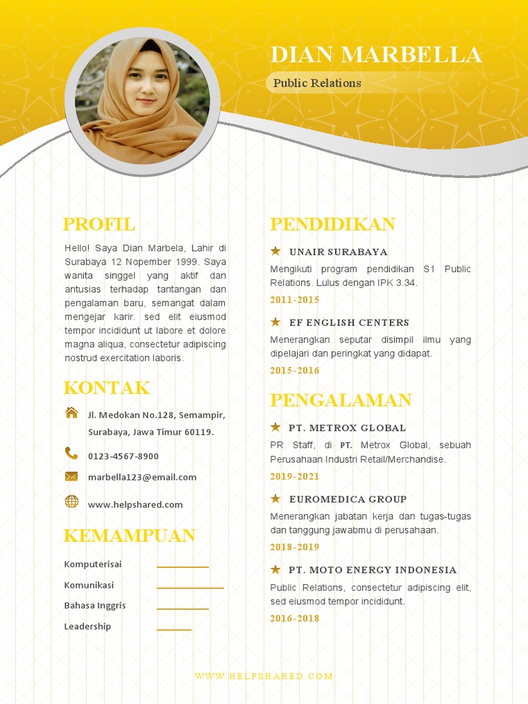 Detail Contoh Cv Public Relations Nomer 24