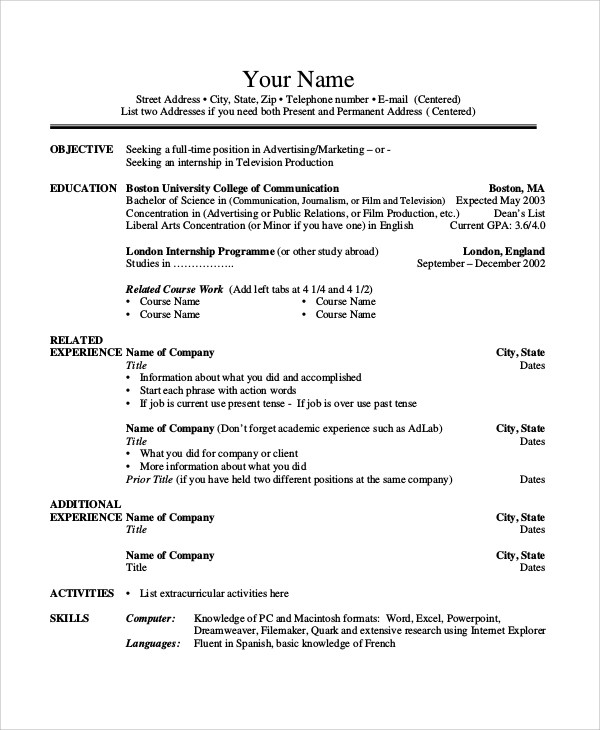 Detail Contoh Cv Simple Nomer 52