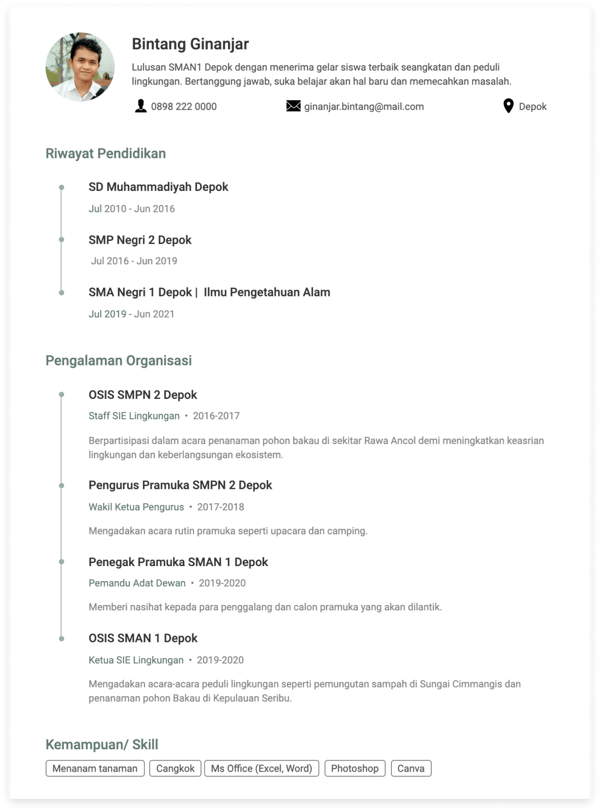 Detail Contoh Cv Sma Nomer 13