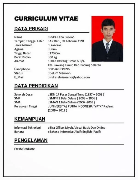 Detail Contoh Cv Teknik Informatika Nomer 37