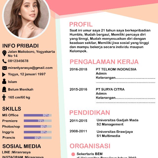 Detail Contoh Cv Tentang Saya Nomer 32