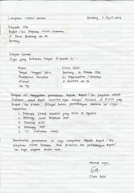 Detail Contoh Cv Tertulis Nomer 23