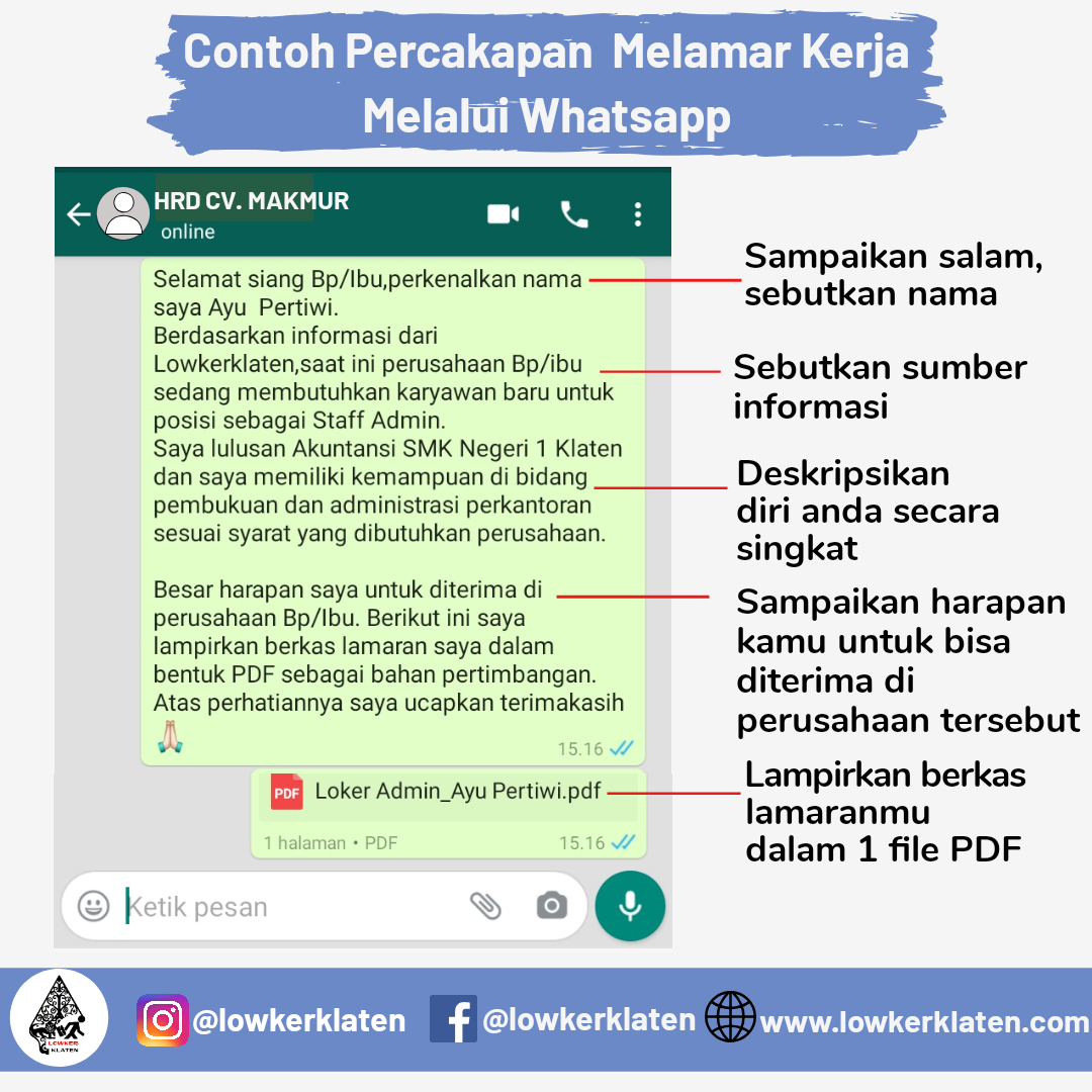 Detail Contoh Cv Via Wa Nomer 11