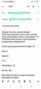 Detail Contoh Cv Via Wa Nomer 15