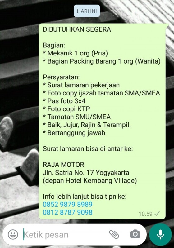 Detail Contoh Cv Via Wa Nomer 26