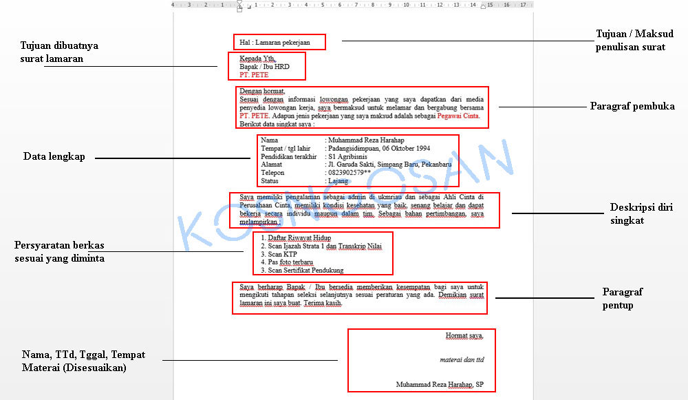 Detail Contoh Cv Via Wa Nomer 4