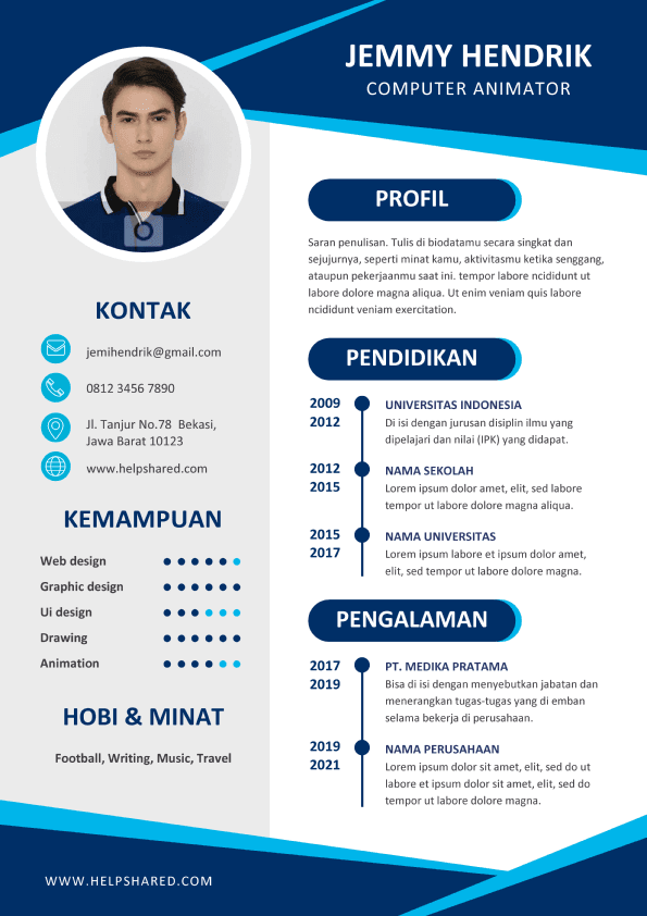 Detail Contoh Cv Yang Benar Dan Menarik Nomer 14