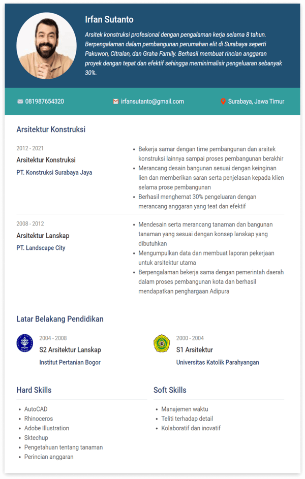 Detail Contoh Cv Yang Benar Dan Menarik Nomer 53