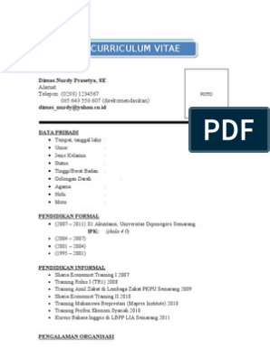 Detail Contoh Cv Yang Bisa Di Edit Nomer 56