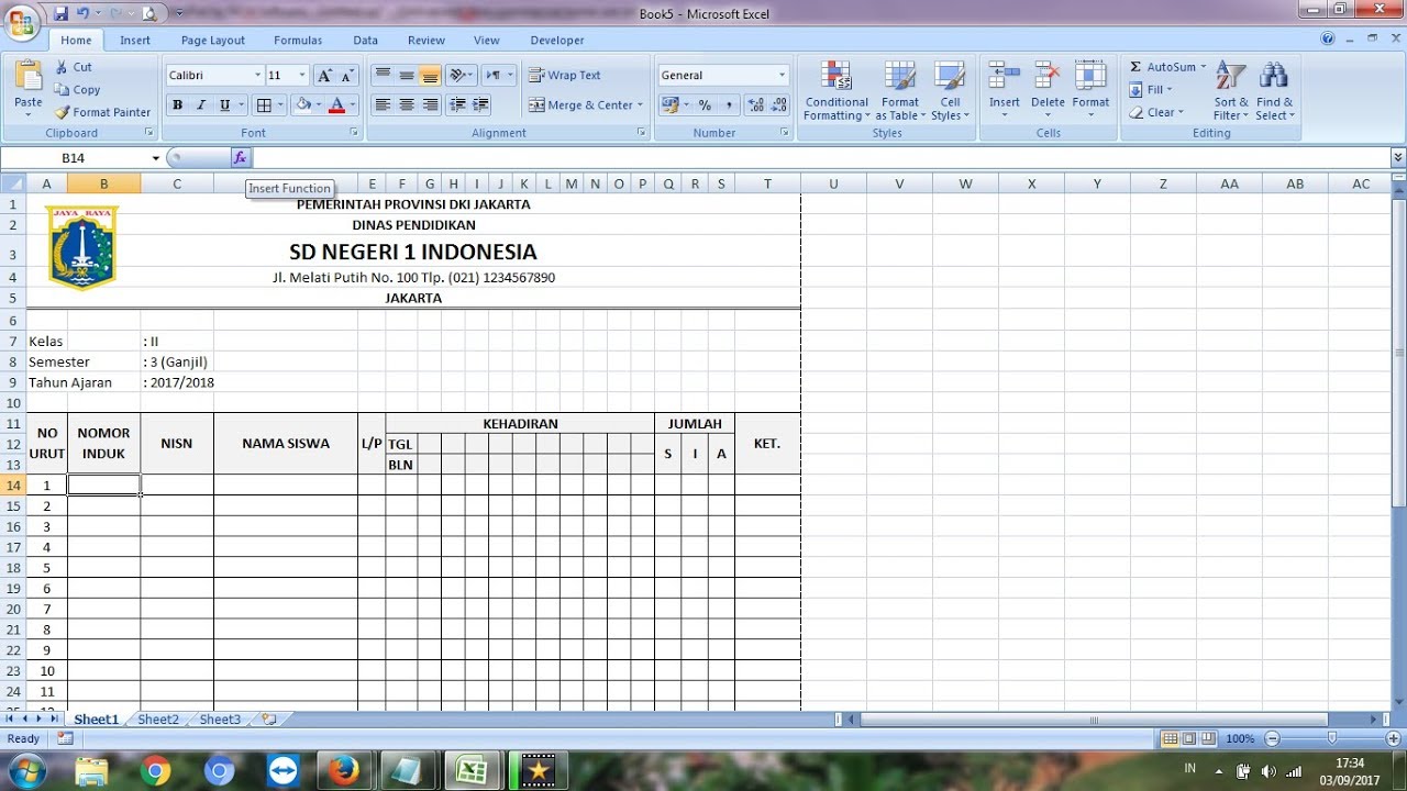 Detail Contoh Daftar Absen Siswa Nomer 47