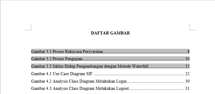 Detail Contoh Daftar Gambar Laporan Nomer 2