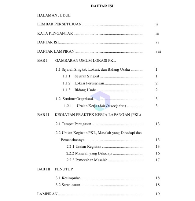 Detail Contoh Daftar Gambar Laporan Nomer 3