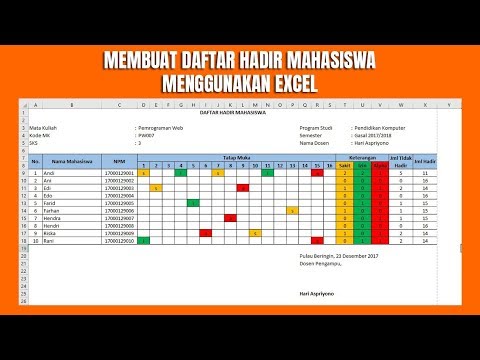 Detail Contoh Daftar Hadir Mahasiswa Nomer 7