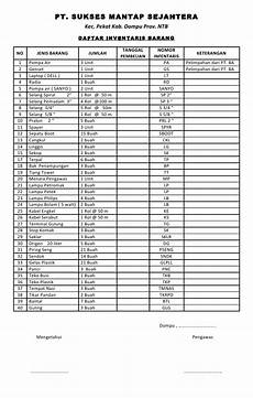 Detail Contoh Daftar Inventaris Kantor Nomer 26