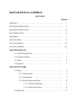 Detail Contoh Daftar Isi Dalam Makalah Nomer 11