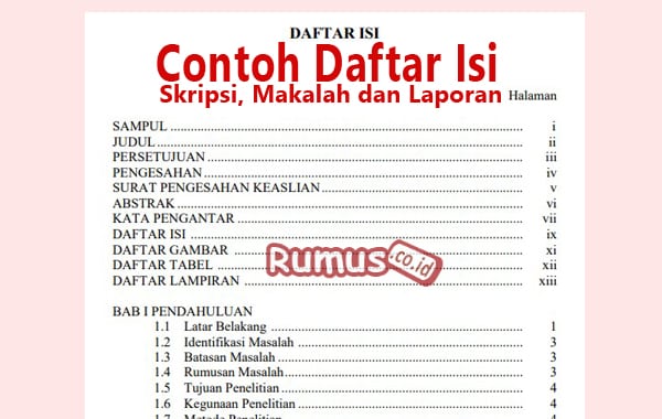 Detail Contoh Daftar Isi Dalam Makalah Nomer 10