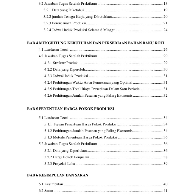 Detail Contoh Daftar Isi Laporan Nomer 18