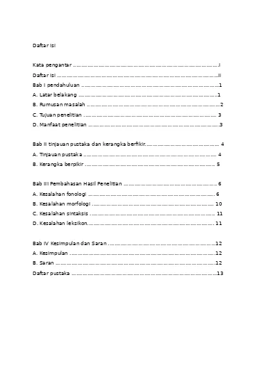 Detail Contoh Daftar Isi Laporan Nomer 39