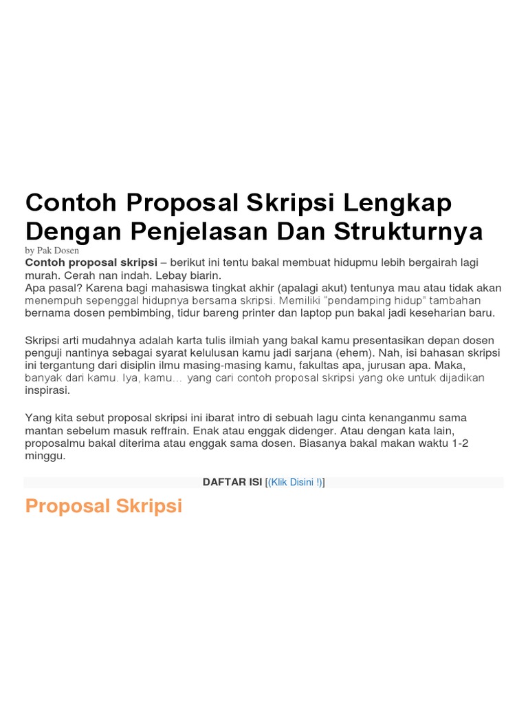 Detail Contoh Daftar Isi Proposal Skripsi Nomer 47