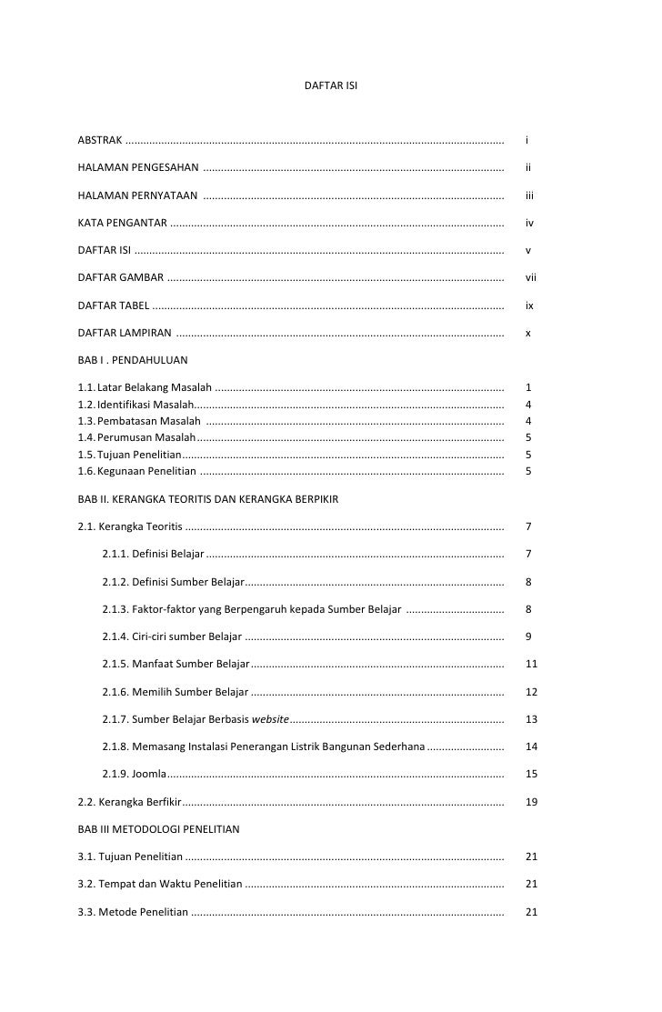 Detail Contoh Daftar Isi Skripsi Nomer 18