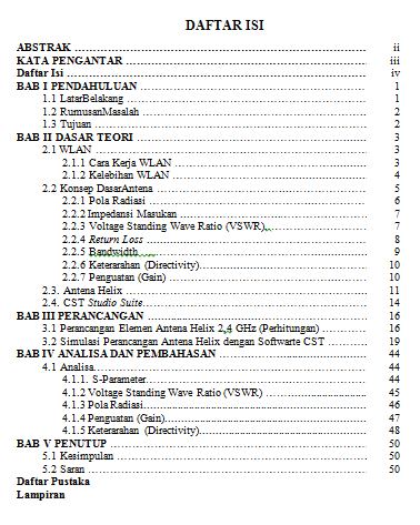 Detail Contoh Daftar Isi Yang Baik Nomer 31