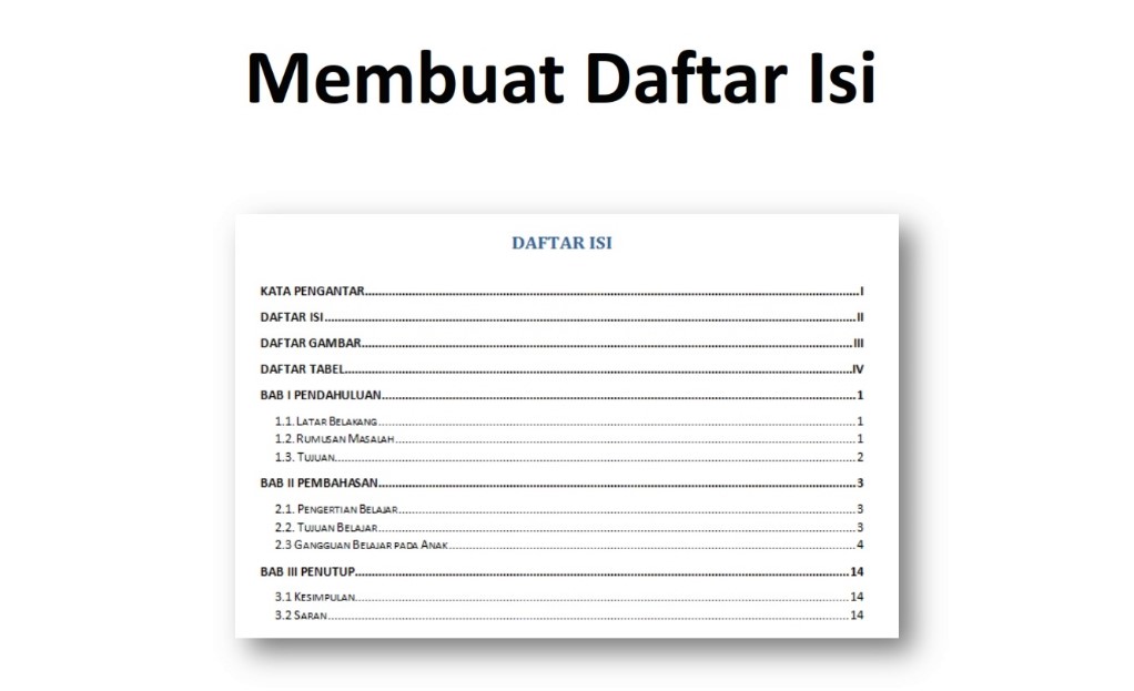 Detail Contoh Daftar Isi Yang Benar Nomer 32