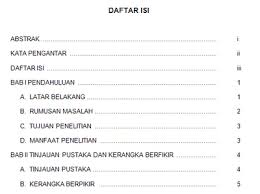 Detail Contoh Daftar Isi Yang Benar Nomer 55