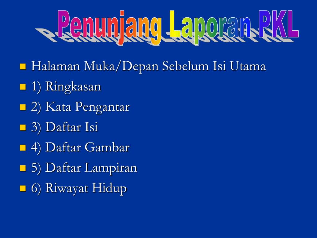 Detail Contoh Daftar Lampiran Laporan Pkl Nomer 45