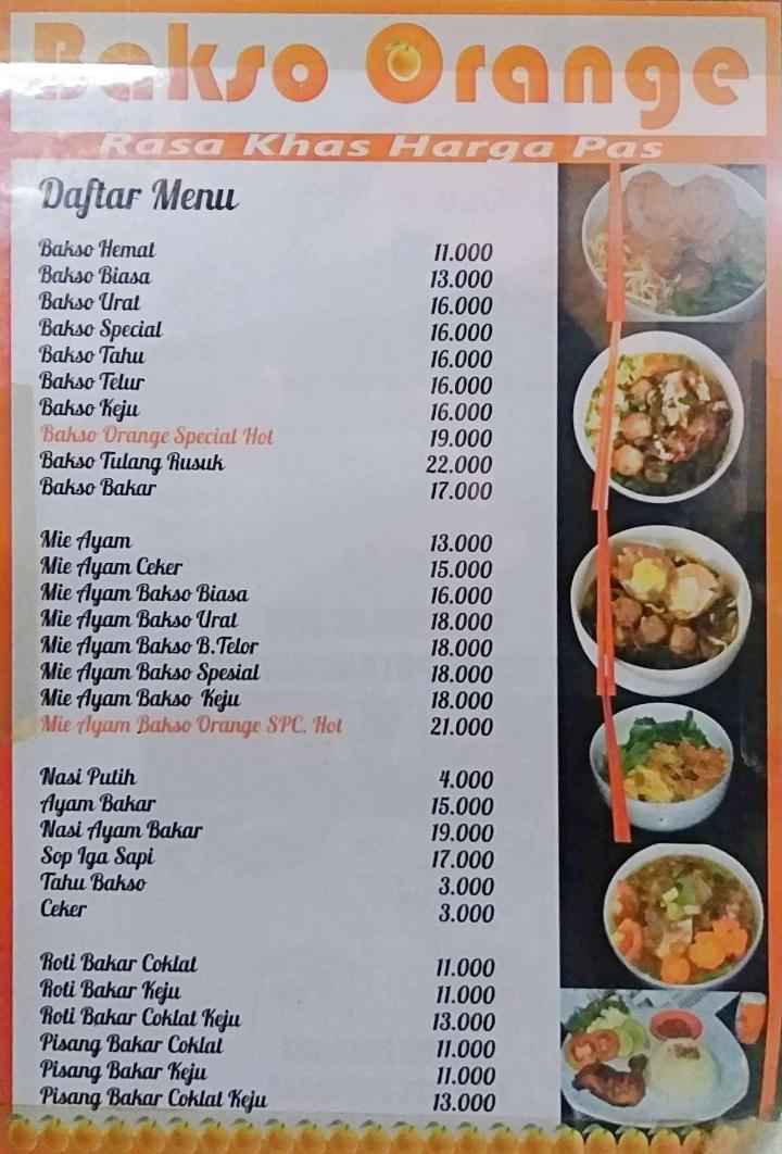 Detail Contoh Daftar Menu Bakso Nomer 17