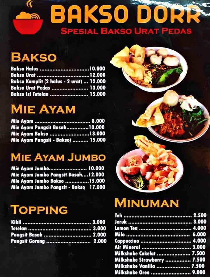 Detail Contoh Daftar Menu Bakso Nomer 21