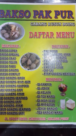 Detail Contoh Daftar Menu Bakso Nomer 31