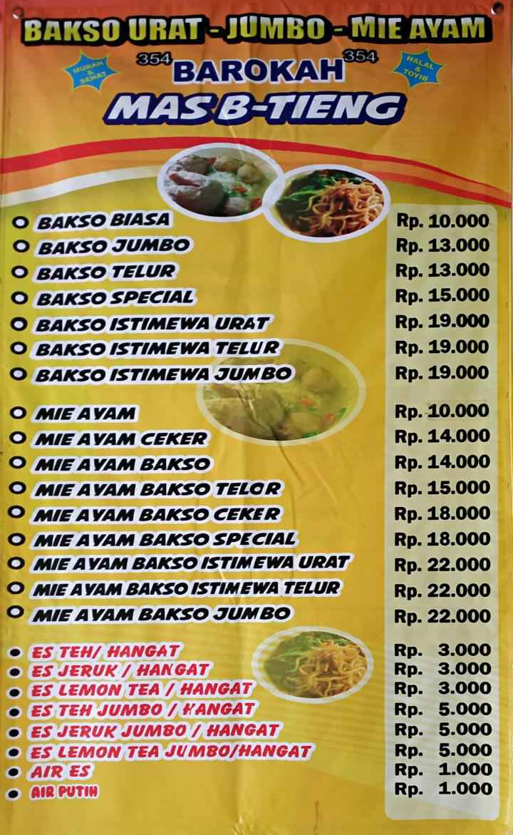 Detail Contoh Daftar Menu Bakso Nomer 55