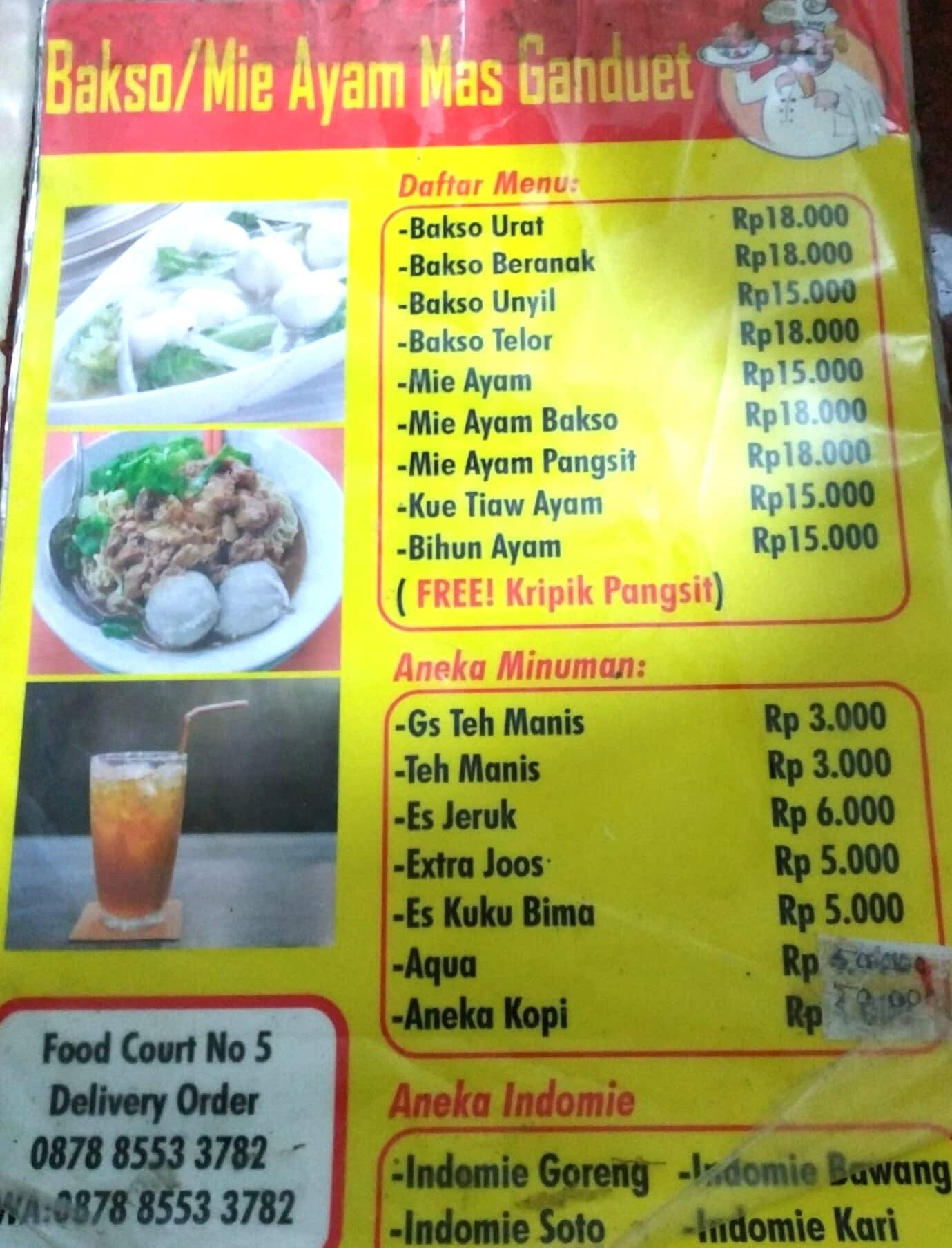 Detail Contoh Daftar Menu Bakso Nomer 56