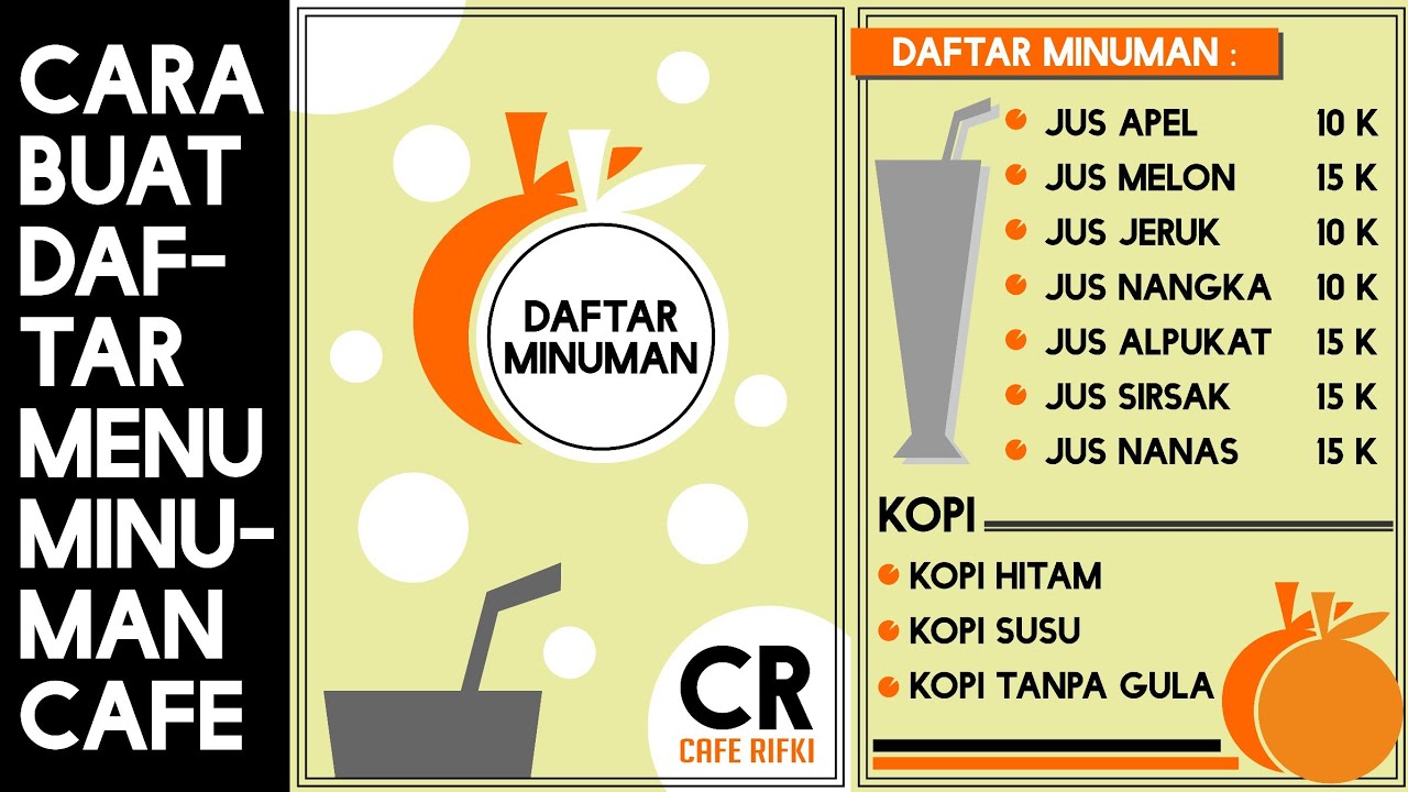 Detail Contoh Daftar Menu Minuman Kekinian Nomer 51