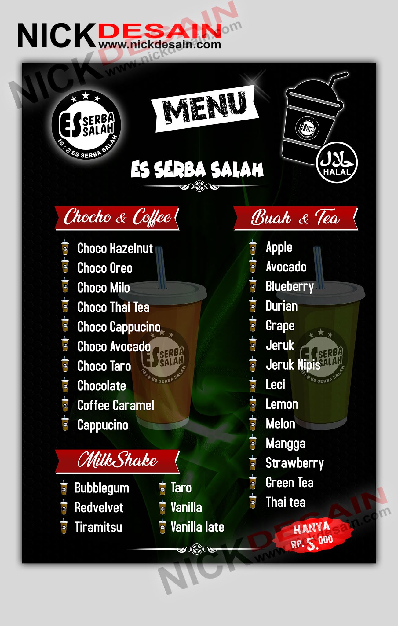 Detail Contoh Daftar Menu Minuman Kekinian Nomer 55