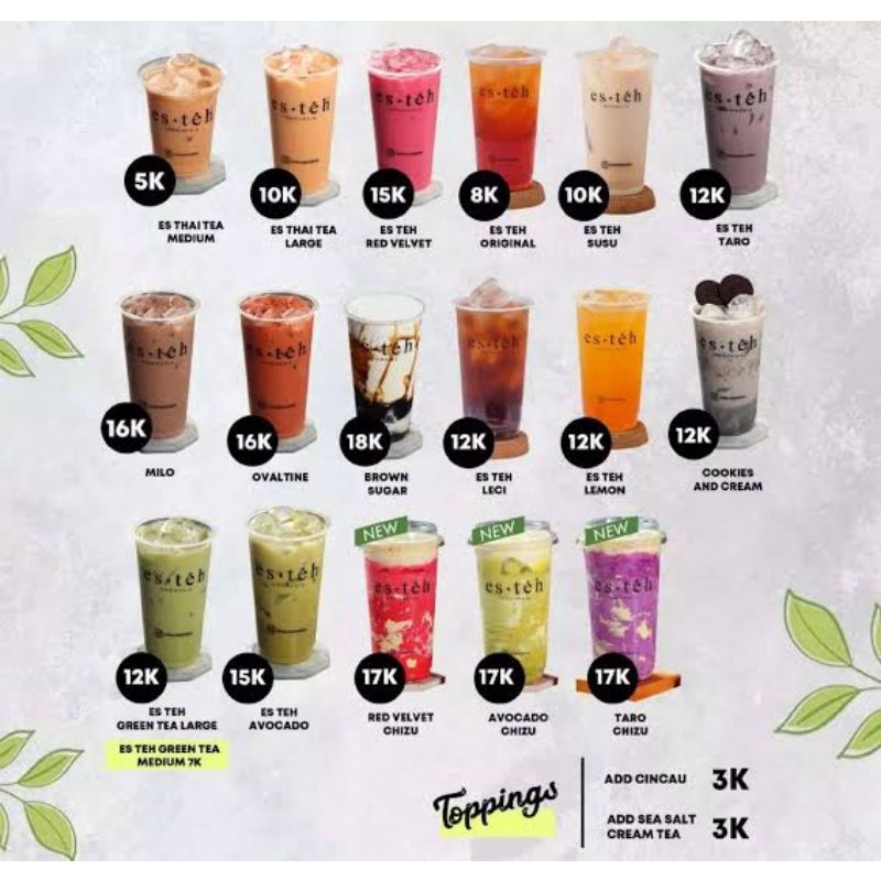 Detail Contoh Daftar Menu Minuman Kekinian Nomer 7