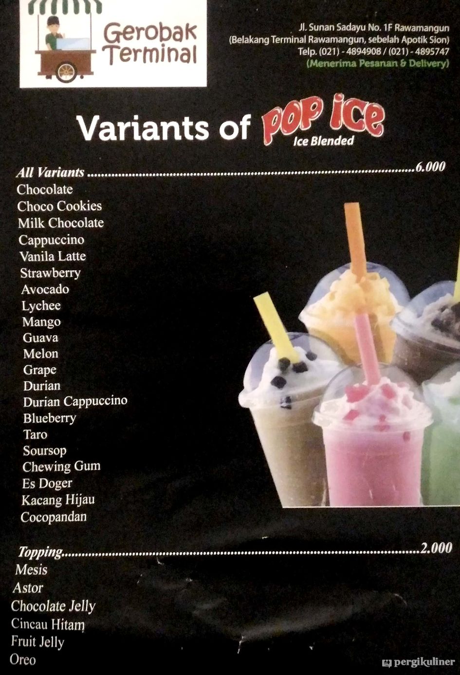 Contoh Daftar Menu Minuman Pop Ice - KibrisPDR