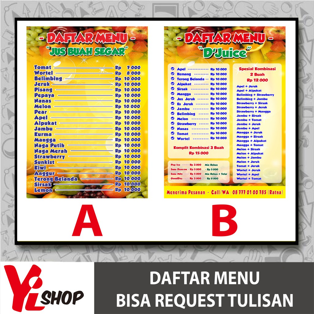 Detail Contoh Daftar Menu Minuman Pop Ice Nomer 26