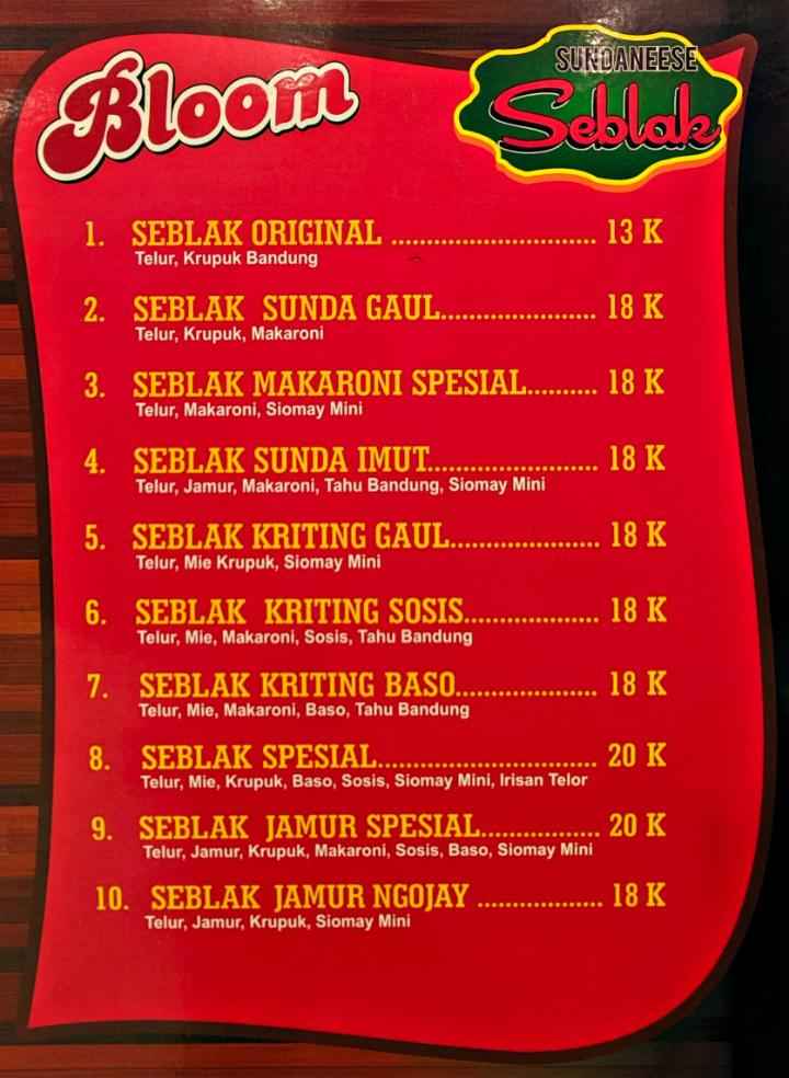 Detail Contoh Daftar Menu Seblak Nomer 33