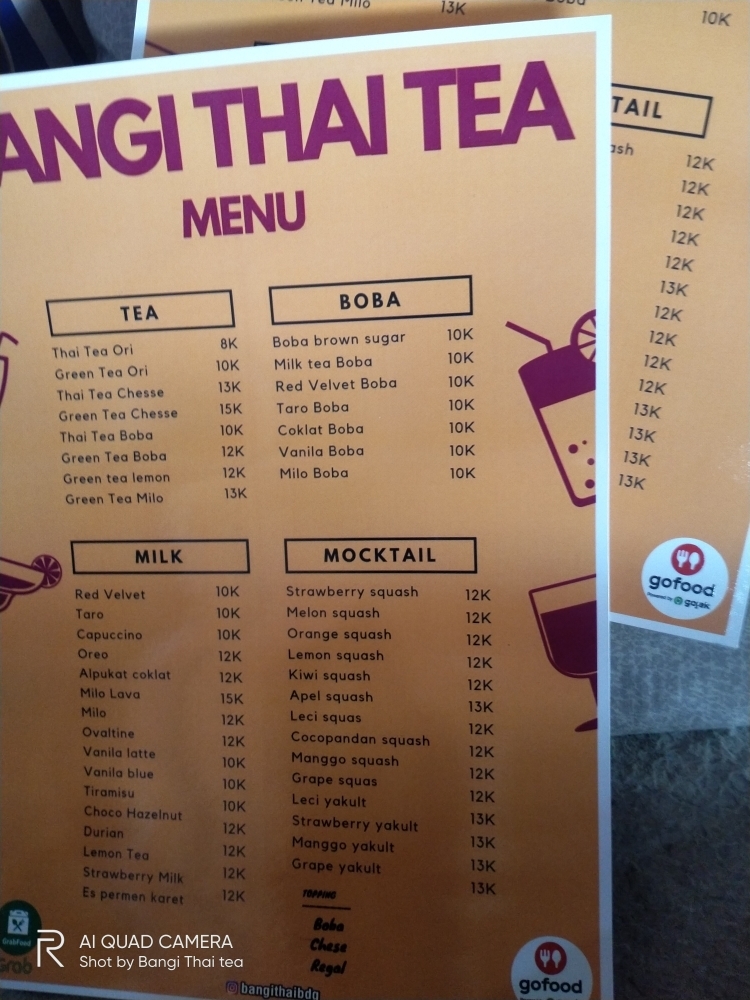 Detail Contoh Daftar Menu Thai Tea Nomer 35