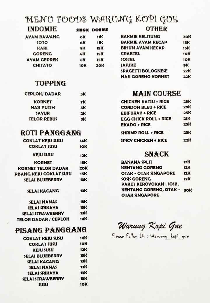 Detail Contoh Daftar Menu Warkop Nomer 22