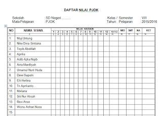 Detail Contoh Daftar Nilai Siswa Nomer 47