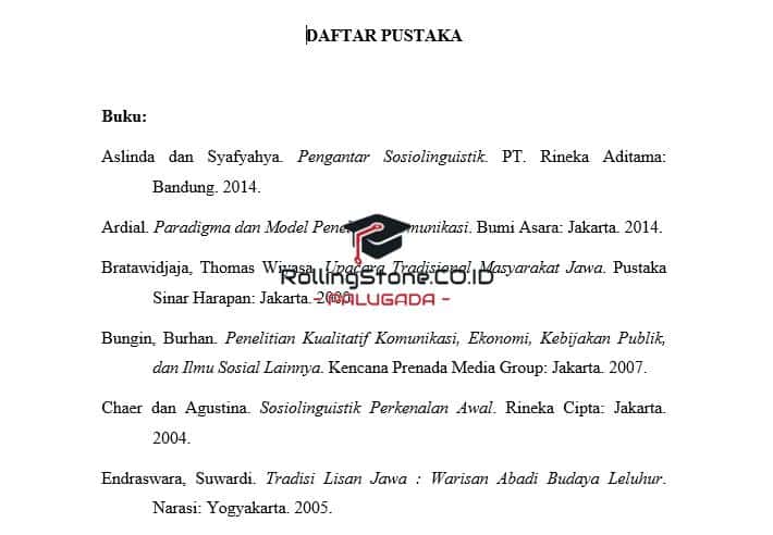 Detail Contoh Daftar Pustaka Nomer 29